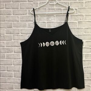 SHEIN Curve Elegant Black lunar moon eclipse, tank top size 4X black and gray